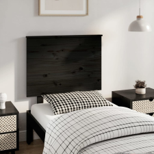 vidaXL fekete tömör fenyőfa ágyfejtámla 79x6x82,5 cm ágy és ágykellék