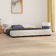 vidaXL fekete tömör fenyőfa ágykeret 200 x 200 cm ágy és ágykellék