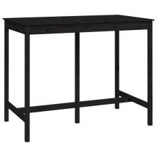 vidaXL fekete tömör fenyőfa bárasztal 140 x 80 x 110 cm (822161) bútor