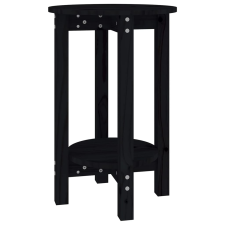 vidaXL fekete tömör fenyőfa dohányzóasztal Ø 40 x 60 cm (822361) bútor