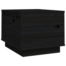 vidaXL fekete tömör fenyőfa dohányzóasztal 40x50x35 cm (813414) bútor