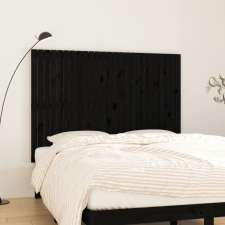 vidaXL fekete tömör fenyőfa fali fejtámla 159,5x3x110 cm ágy és ágykellék