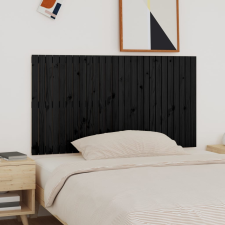 vidaXL fekete tömör fenyőfa fali fejtámla 166x3x90 cm ágy és ágykellék