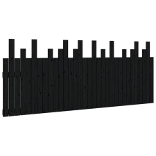 vidaXL fekete tömör fenyőfa fali fejtámla 204x3x80 cm (824782) ágy és ágykellék