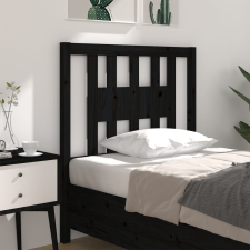 vidaXL fekete tömör fenyőfa fejtámla 106 x 4 x 100 cm ágy és ágykellék