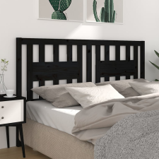 vidaXL fekete tömör fenyőfa fejtámla 206 x 4 x 100 cm ágy és ágykellék