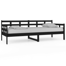 vidaXL fekete tömör fenyőfa kanapéágy 80x200 cm (820366) ágy és ágykellék