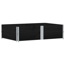 vidaXL fekete tömör fenyőfa kerti növénytartó 150 x 100 cm kerti tárolás