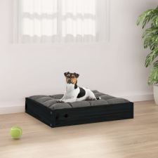 vidaXL fekete tömör fenyőfa kutyaágy 51,5x44x9 cm szállítóbox, fekhely kutyáknak