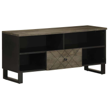 vidaXL fekete tömör mangófa TV-szekrény 100 x 33 x 46 cm bútor