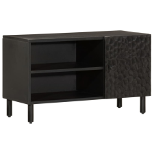 vidaXL fekete tömör mangófa TV-szekrény 80 x 31 x 46 cm bútor