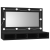 vidaXL fekete tükrös szekrény LED-ekkel 90x31,5x62 cm (833488)