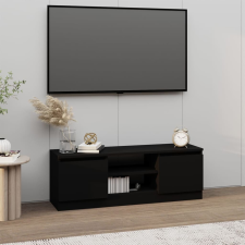vidaXL fekete TV-szekrény ajtóval 102 x 30 x 36 cm bútor