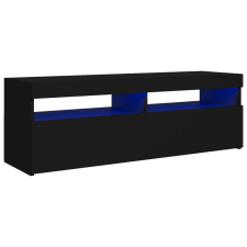 vidaXL fekete TV-szekrény LED-lámpákkal 120 x 35 x 40 cm (804374) bútor