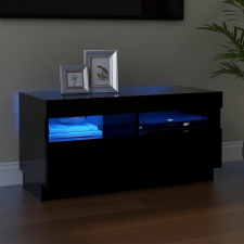 vidaXL fekete TV-szekrény LED-lámpákkal 80 x 35 x 40 cm bútor