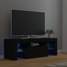 vidaXL fekete TV-szekrény LED-világítással 120 x 35 x 40 cm bútor