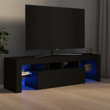 vidaXL fekete TV-szekrény LED-világítással 140 x 36,5 x 40 cm bútor