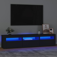 vidaXL fekete TV-szekrény LED-világítással 180x35x40 cm bútor