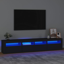 vidaXL fekete TV-szekrény LED-világítással 210x35x40 cm bútor