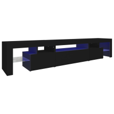 vidaXL fekete TV-szekrény LED-világítással 215x36,5x40 cm (3152795) bútor