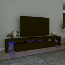 vidaXL fekete TV-szekrény LED-világítással 230x36,5x40 cm bútor