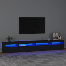 vidaXL fekete TV-szekrény LED-világítással 270x35x40 cm bútor