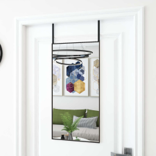 vidaXL fekete üveg és alumínium ajtótükör 40x80 cm bútor