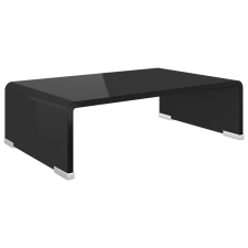 vidaXL Fekete üveg TV/monitor állvány 40x25x11 cm (244134) bútor