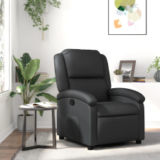 vidaXL fekete valódi bőr dönthető fotel bútor