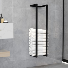 vidaXL fekete vas törölközőtartó 25 x 20 x 95 cm fürdőszoba kiegészítő