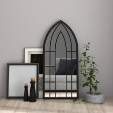 vidaXL fekete vas tükör beltéri használatra 100 x 45 cm bútor