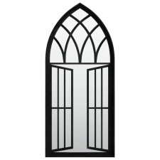 vidaXL fekete vas tükör beltéri használatra 100 x 45 cm (3093532) bútor