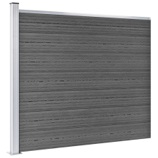 vidaXL fekete WPC kerítéspanel 175 x 146 cm (148985) kerti bútor