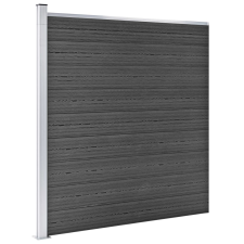vidaXL fekete WPC kerítéspanel 175 x 186 cm (148973) építőanyag
