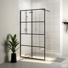 vidaXL fekete zuhanyfal átlátszó ESG üveggel 100 x 195 cm kád, zuhanykabin