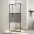 vidaXL Fekete zuhanyfal átlátszó esg üveggel 115 x 195 cm
