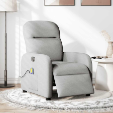 vidaXL felhőszürke szövet dönthető elektromos masszázsfotel (3302971) masszázsfotel