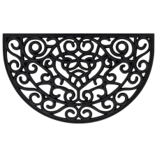 vidaXL félkör alakú gumi lábtörlő 45 x 75 cm lakástextília