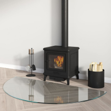 vidaXL félkör alakú kandalló-üveglap 1200 x 600 mm építőanyag