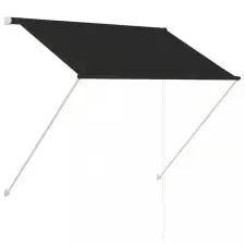 vidaXL Feltekerhető antracitszürke napellenző 100 x 150 cm kerti bútor