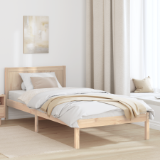 vidaXL Fenyő Ágykeret Természetes Tömör fenyőfa 100 x 200 cm ágy és ágykellék