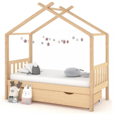 vidaXL fiókos tömör fenyőfa gyerekágykeret 80x160 cm ágy és ágykellék
