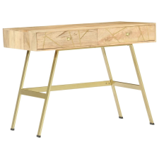 vidaXL fiókos tömör mangófa íróasztal 100 x 55 x 75 cm íróasztal