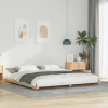 vidaXL Földi ágykeret Barna 200 x 210 cm Tömör fenyőfa