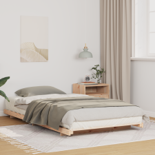 vidaXL Földi ágykeret Barna 80 x 220 cm Tömör fenyőfa ágy és ágykellék