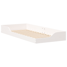 vidaXL Földi ágykeret Fehér 100 x 220 cm Tömör fenyőfa (873416) ágy és ágykellék
