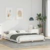 vidaXL Földi ágykeret Fehér 140 x 210 cm Tömör fenyőfa