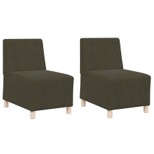 vidaXL Fotel párnával 2 pcs Zöld 55 cm Műbőr velúr (3399791) bútor