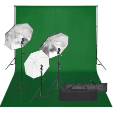 vidaXL fotóstúdió-felszerelés lámpákkal és háttérrel stúdió lámpa