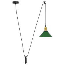 vidaXL függesztéklámpa magassága állítható E27 fényes zöld Ø22cm fém (4103445) világítás